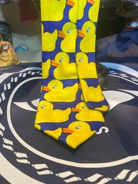 Ralph Marlin Rubber Ducky Repeat Novelty Men's Tie